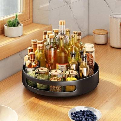 B&Q Qeetex Round Metal Rotating Storage Rack