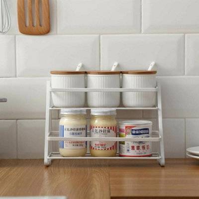 B&Q 2-Tier Countertop Spice Rack Organizer
