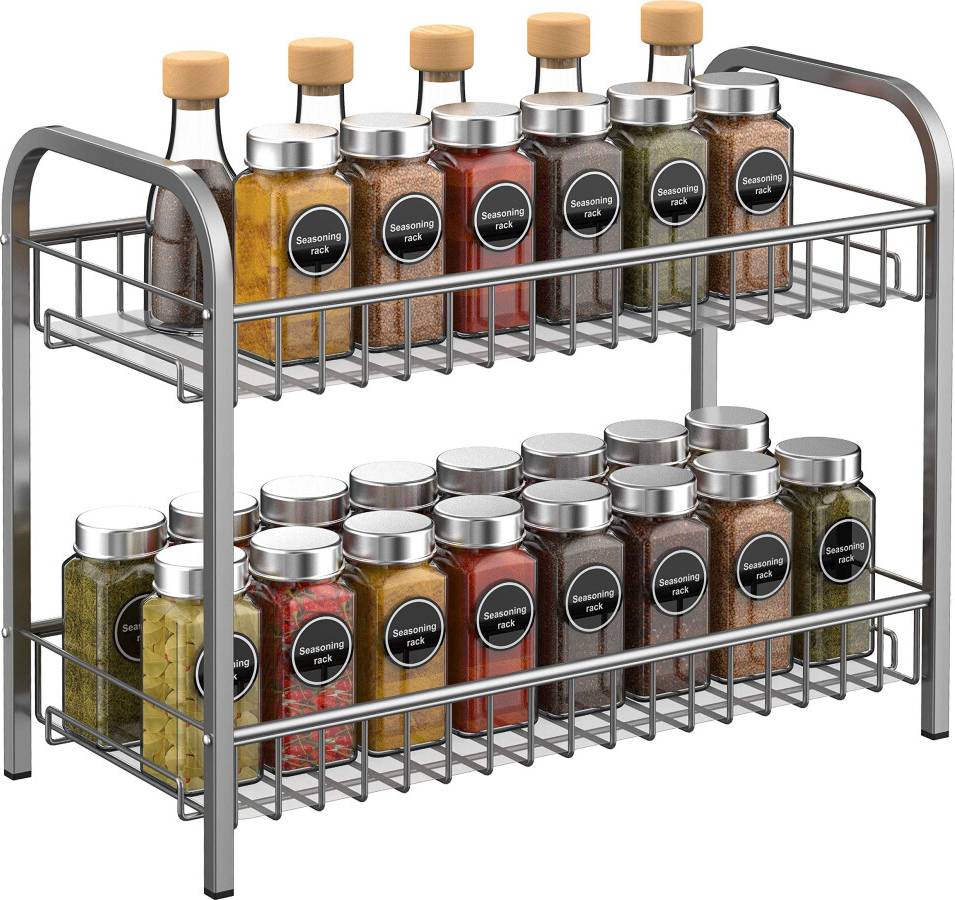 Mutool 2 Tiers Spice Racks Kitchen Cabinet