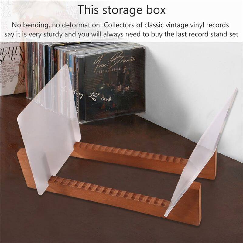 Vinyl Record Storage Holder Portable Rack
