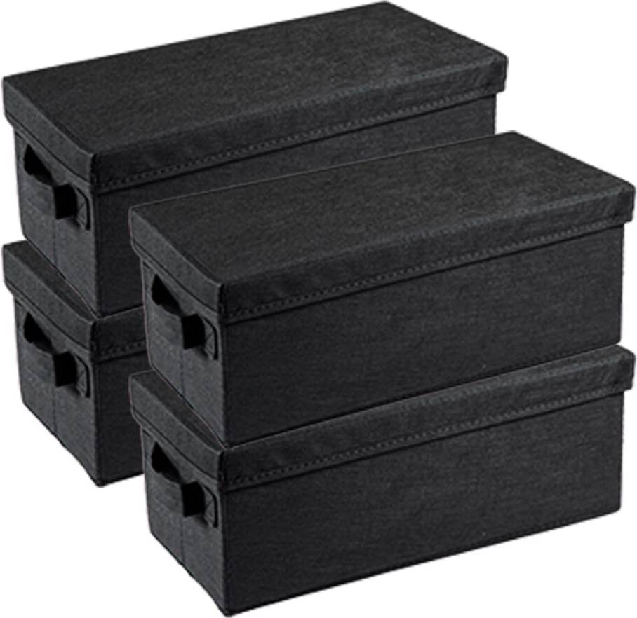 4-Pack Stackable CD DVD Storage Box
