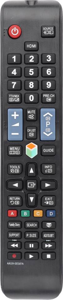 Universal Remote Control Black ABS