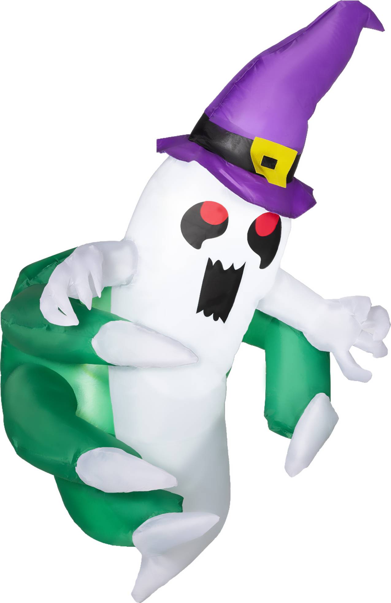 Inflatable halloween decorations OutSunny 3.9ft Inflatable Halloween Window Sticker Ghost Blow Up LED