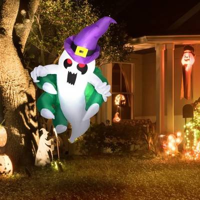 Inflatable halloween decorations OutSunny 3.9ft Inflatable Halloween Window Sticker