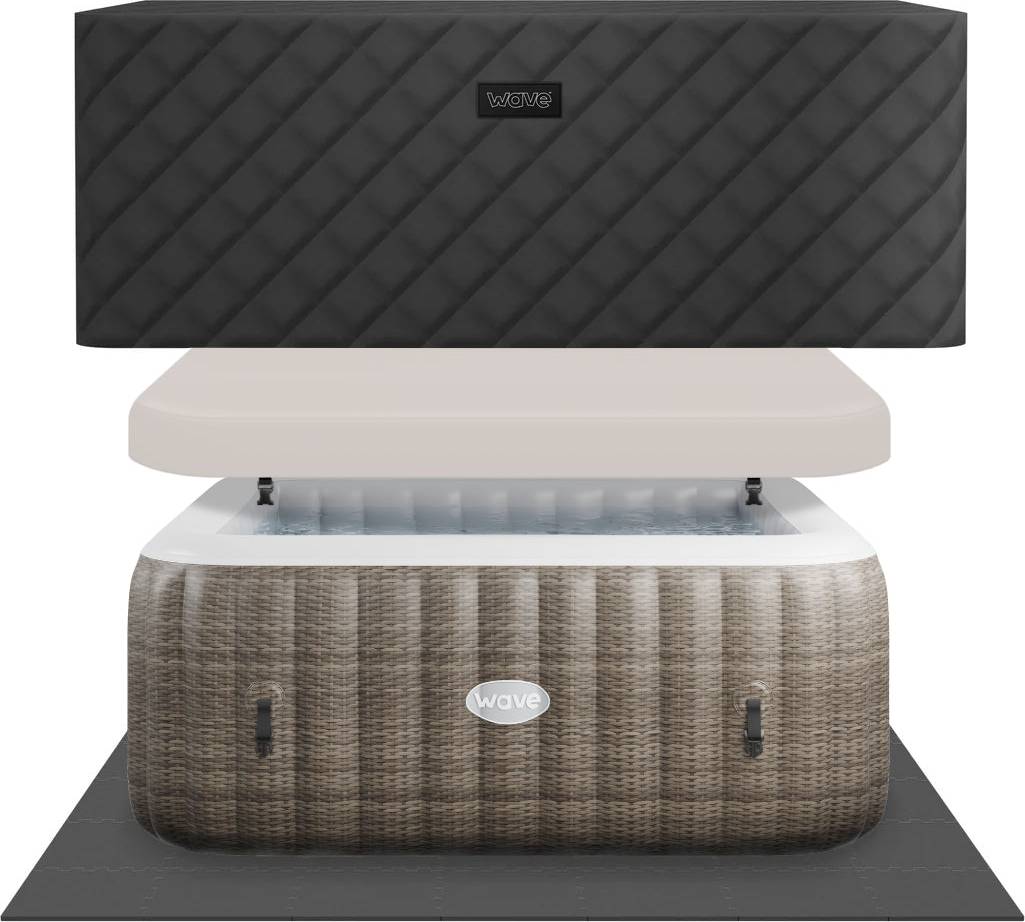 Wave Inflatable Hot Tub 4 6-Person Square