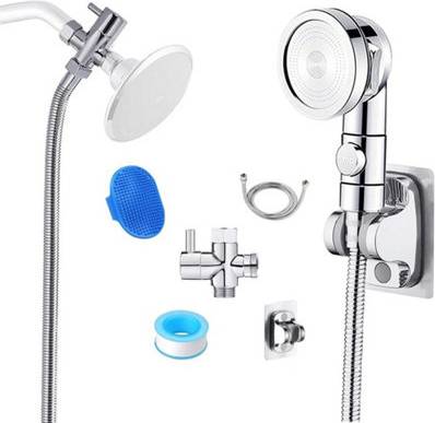 B&Q Multi Function Chrome Shower Head Set