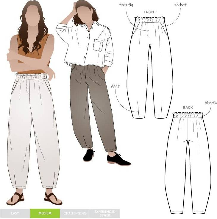 Style Arc Sewing Pattern Barry Pants