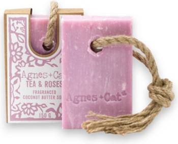 B&Q Agnes And Cat Soap On A Rope Tea And Roses Bar