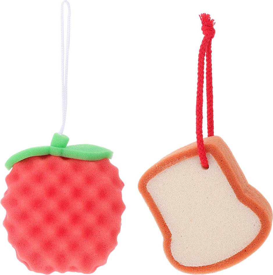 2pcs Colored Sponge Back Scrubber