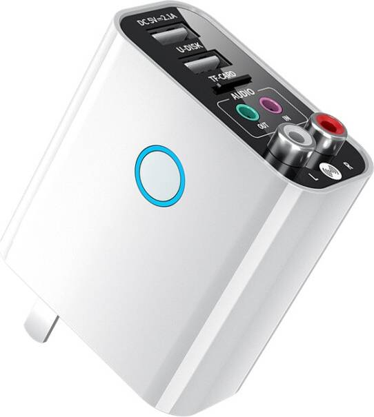 K16 2-In-1 3.5Mm Aux Rac Dual Output Direct-Plug Bluetooth 5.0 Audio Transmitter