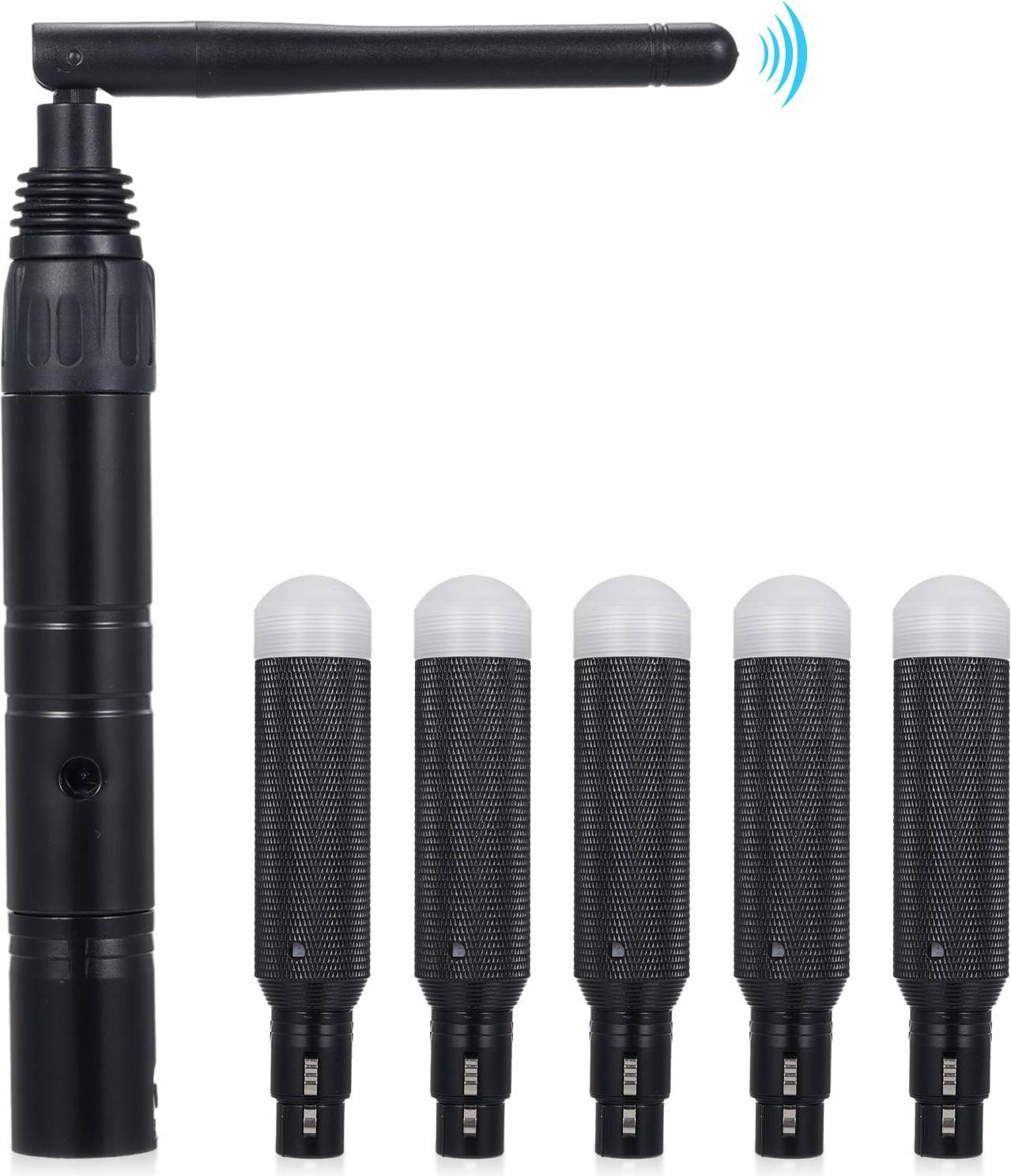 Trasmettitore Wireless DMX512 2.4G ISM Ricevitori Batterie Ricaricabili Integrate