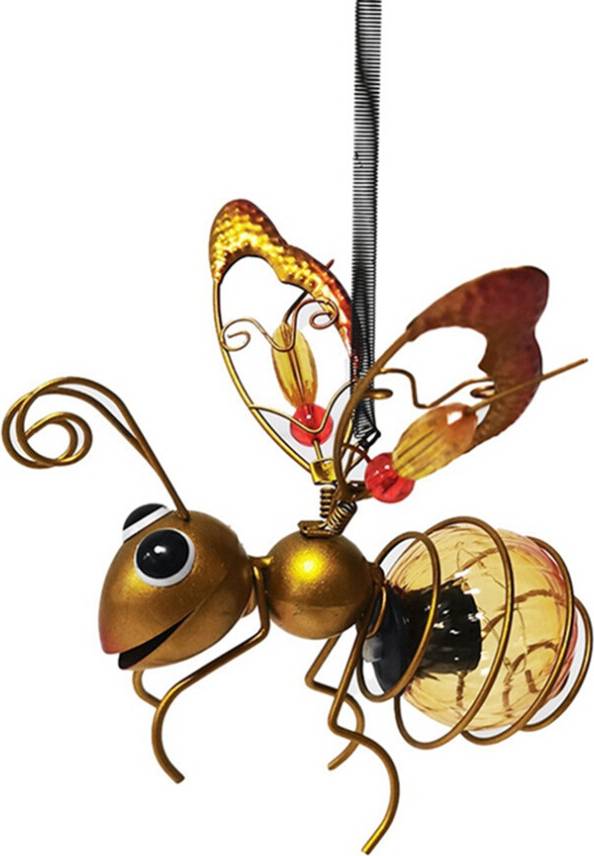 Torribaly Solar Iron Insect Statue LED Fairy Light