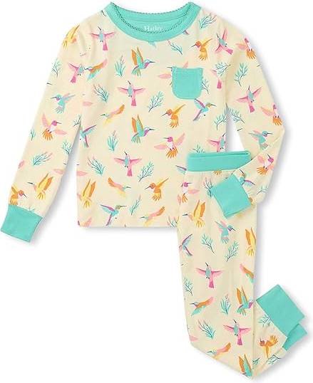 Hatley Yellow Springtime Hummingbirds Pyjamas Set