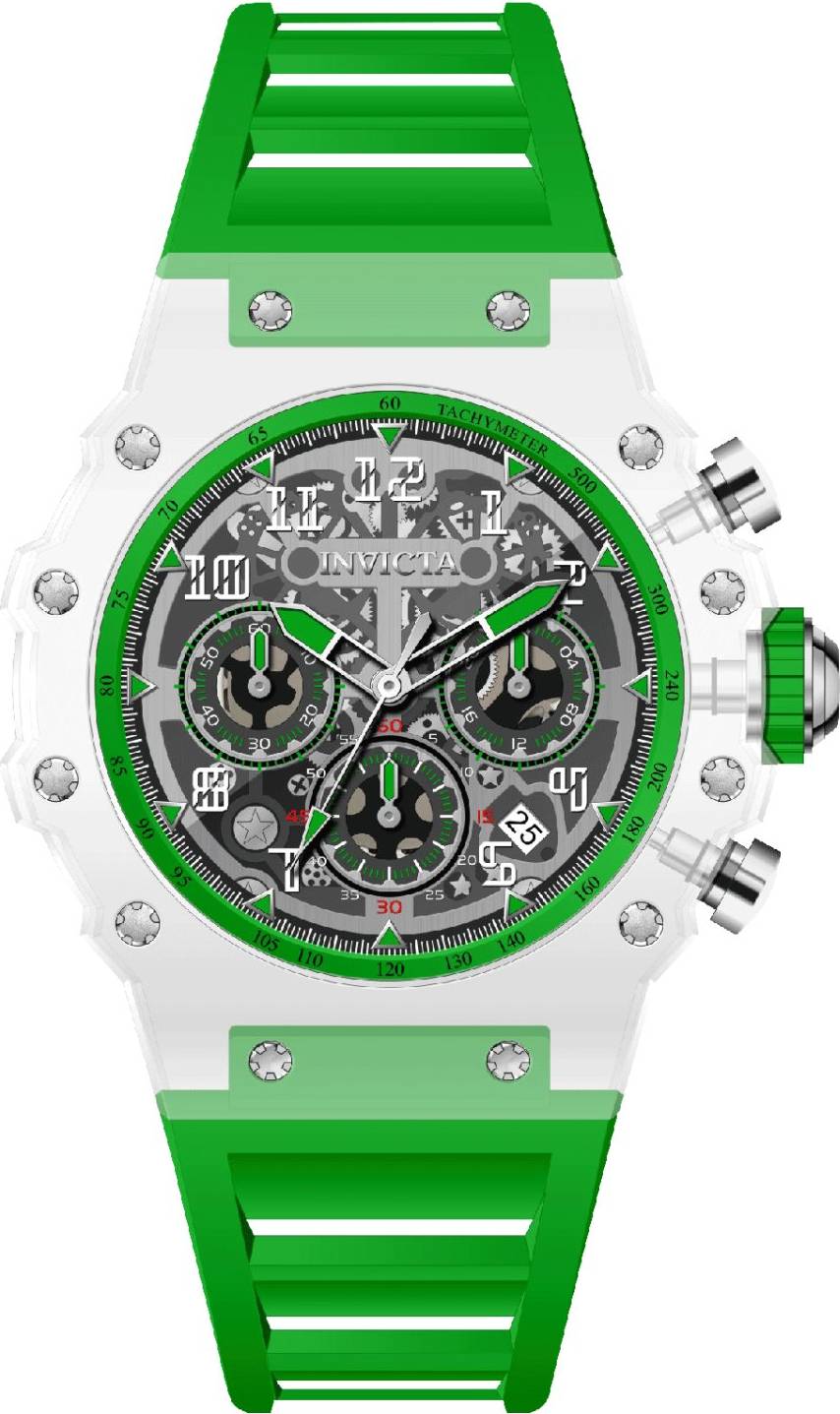 Invicta Racing Akryl Herrklocka 43 mm Vit