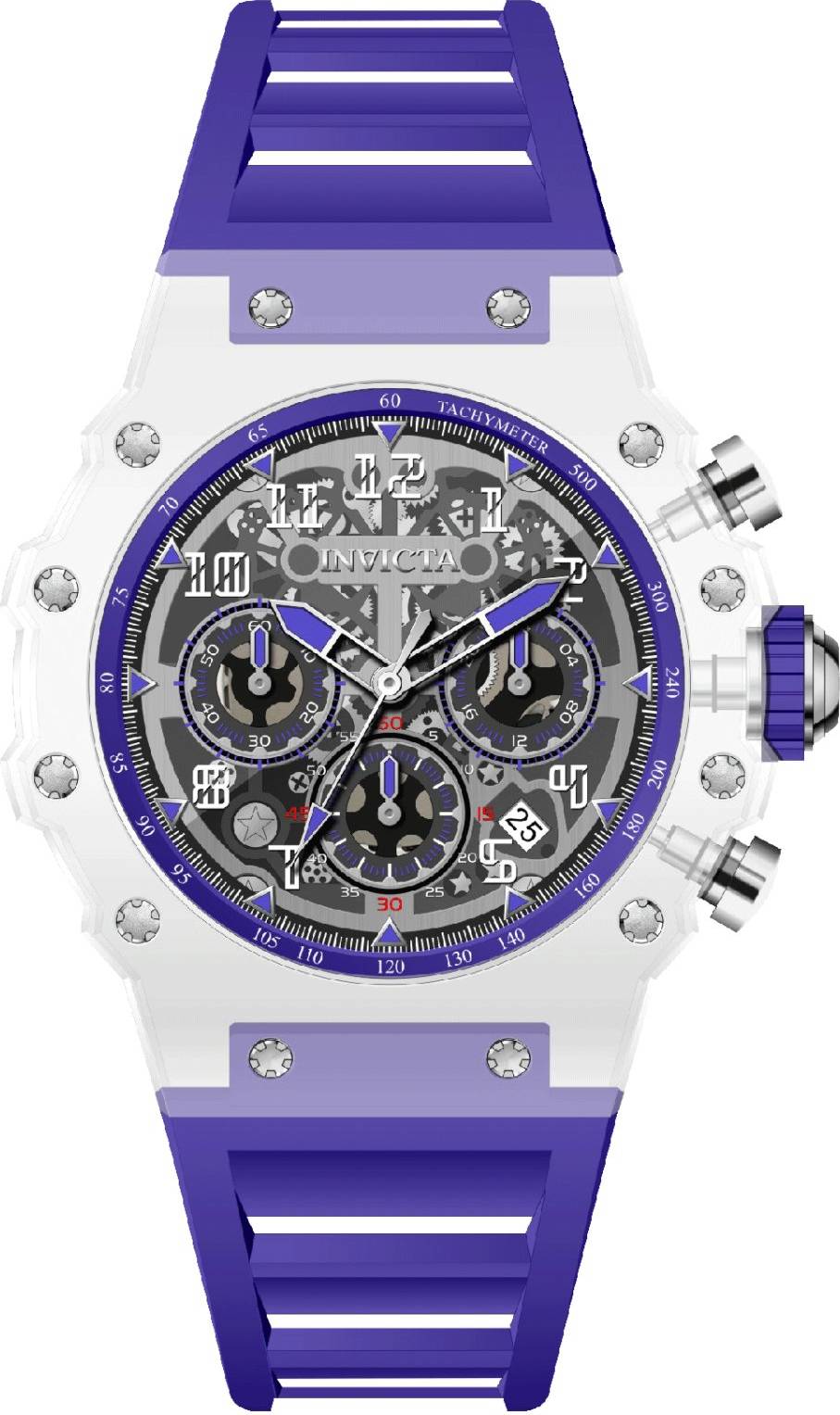 Invicta Racing Akryl Herrklocka 43 mm Vit