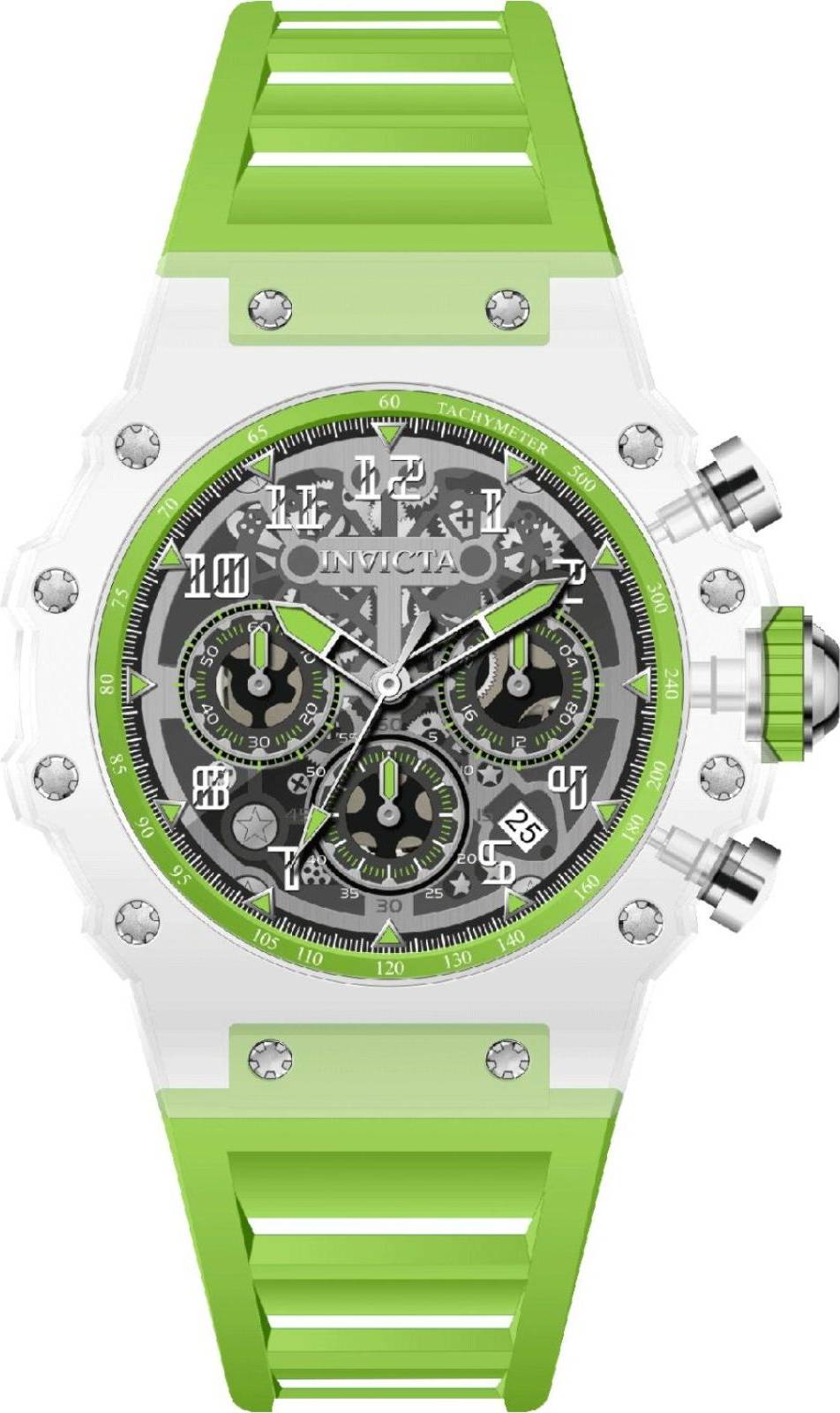 Invicta Racing Akryl Herrklocka 43 mm Vit