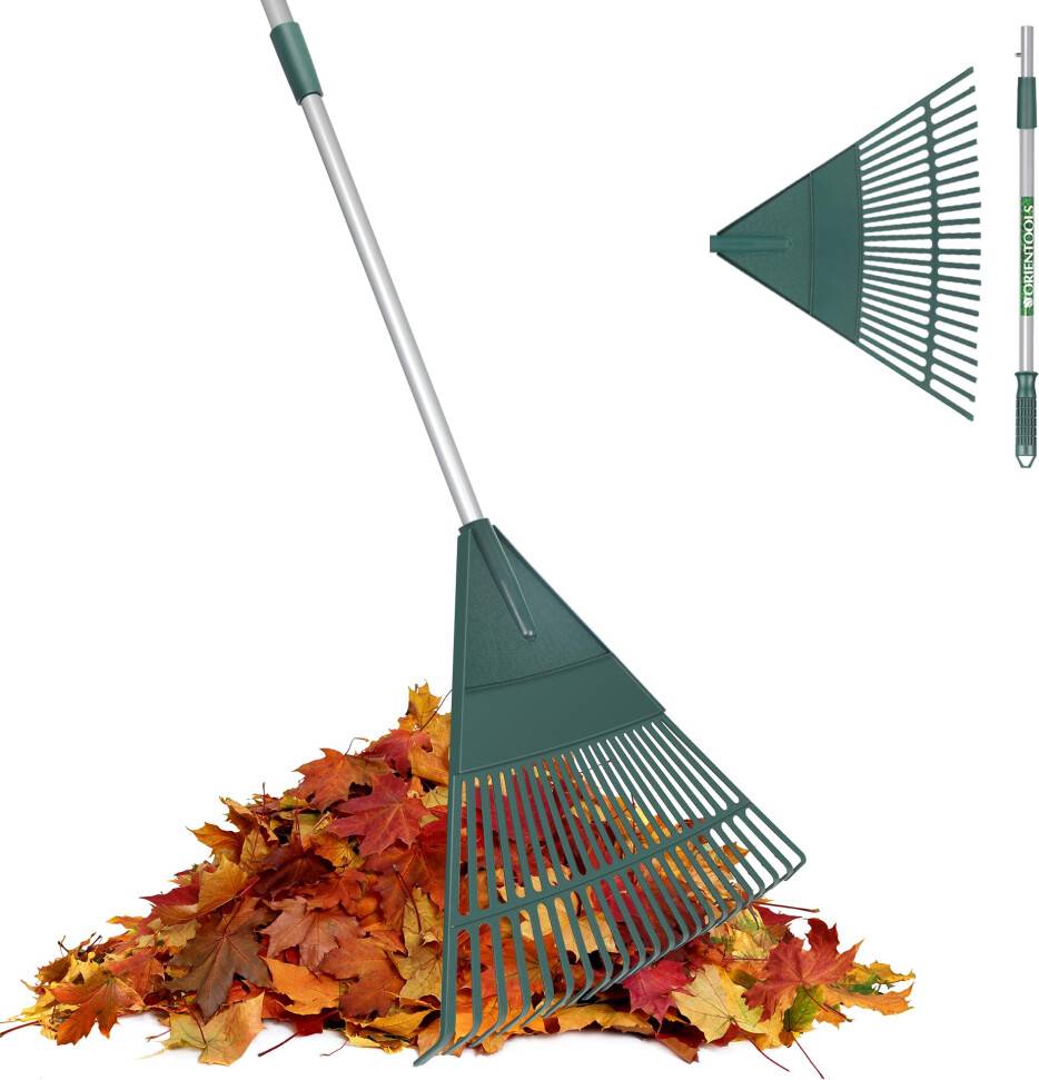 Adjustable Lightweight Steel Garden Leaf Rake