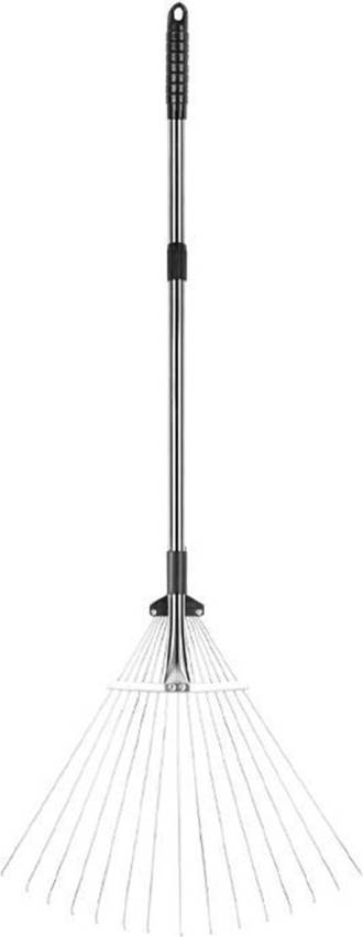 Garden rake Adjustable Retractable 16 Inch Stainless Steel Garden Rake