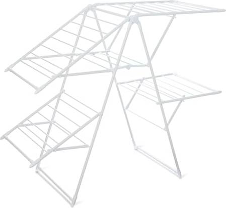 Clothes drying rack Amazon Basics Foldable 4-Wing Metal Clothes Drying Rack - White