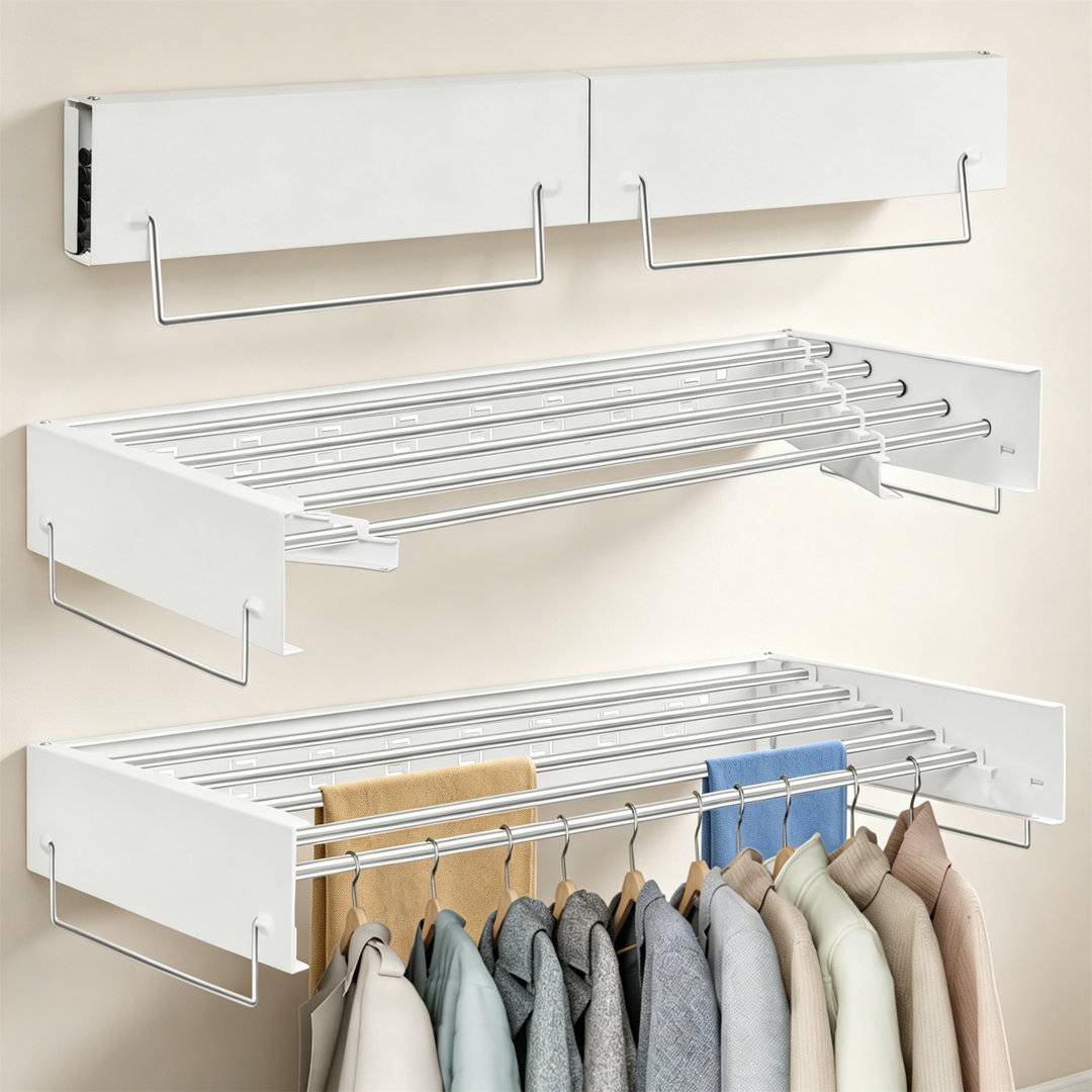 Wall mounted clothes dryer Brayden Studio Wall Mounted Clothes Drying Rack