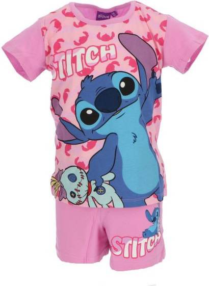 Disney Lilo And Stitch Scrump Kort Pyjamas - Rosa
