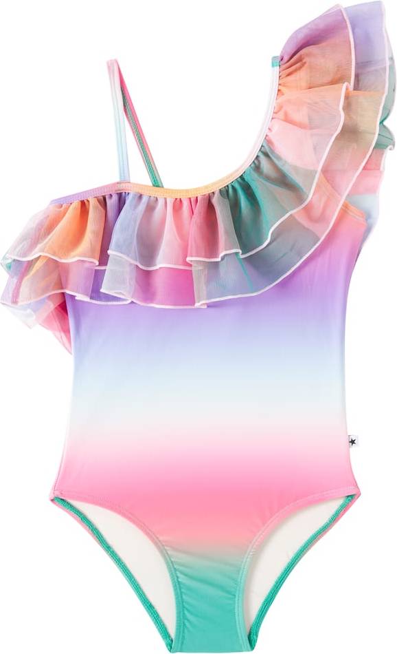 Molo Nilla Ruffled One-Shoulder Swimsuit