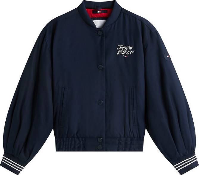 Tommy Hilfiger Essential Rope Logo Relaxed Bomber Jacket - Dark Blue