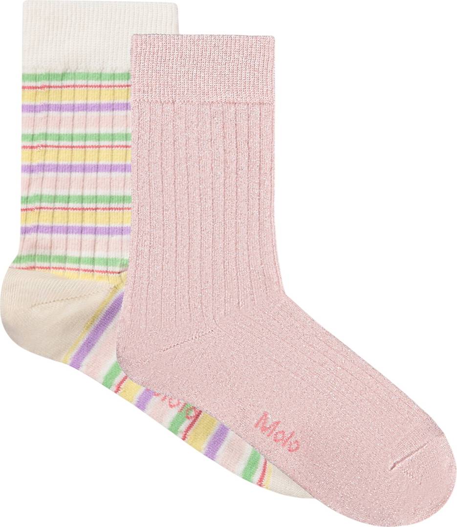 Molo Nomi Strumpor Rib Pastels Cloud - Rosa