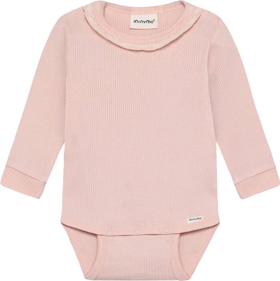 Minymo Body Ls Rib Peach Piska - Pink