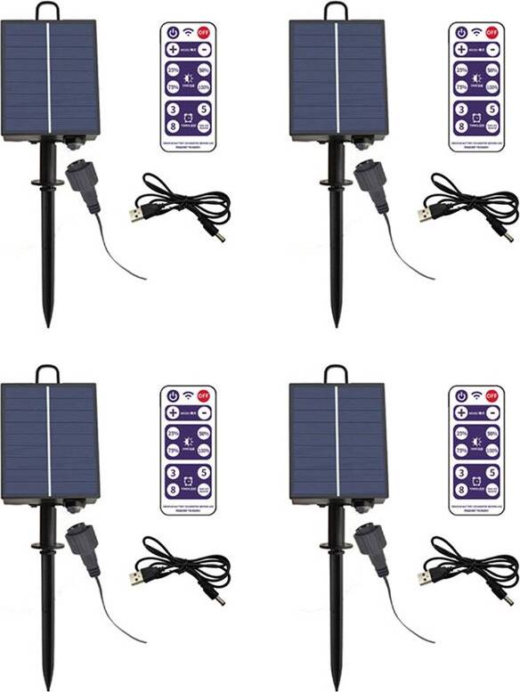 4X 1200mAh Solar Panel Control Box Kit