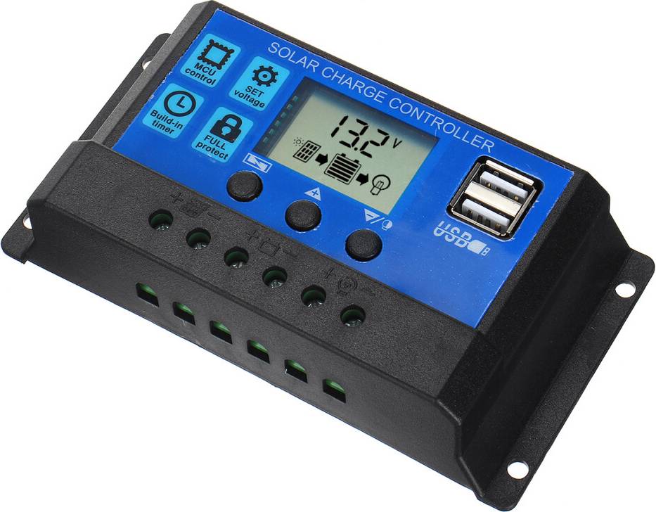 Solar Panel Battery Regulator Charge Controller USB LCD
