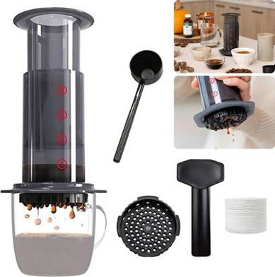B&Q 3-In-1 Brew Method Coffee Press Pot Machine