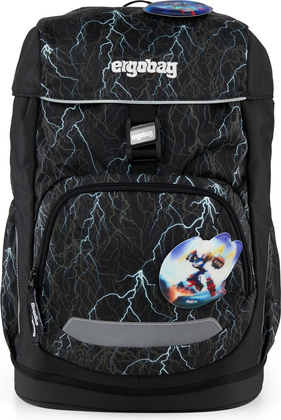 Skoletaske Flex Super Reflect - Sort