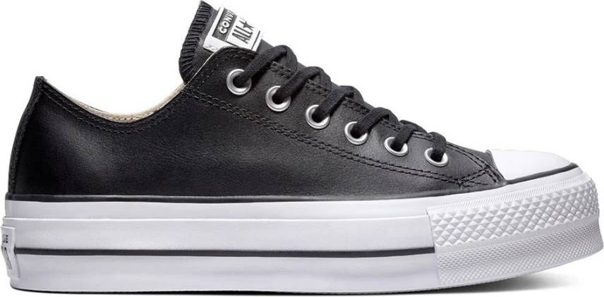 Converse Sorte Afslappede Læder Sneakers - Sort