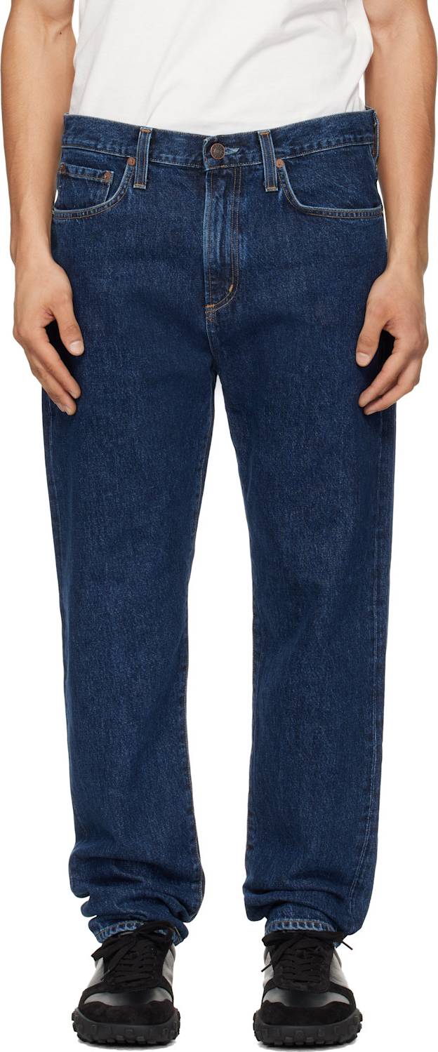 Agolde High-Rise Straight Jeans - Blue