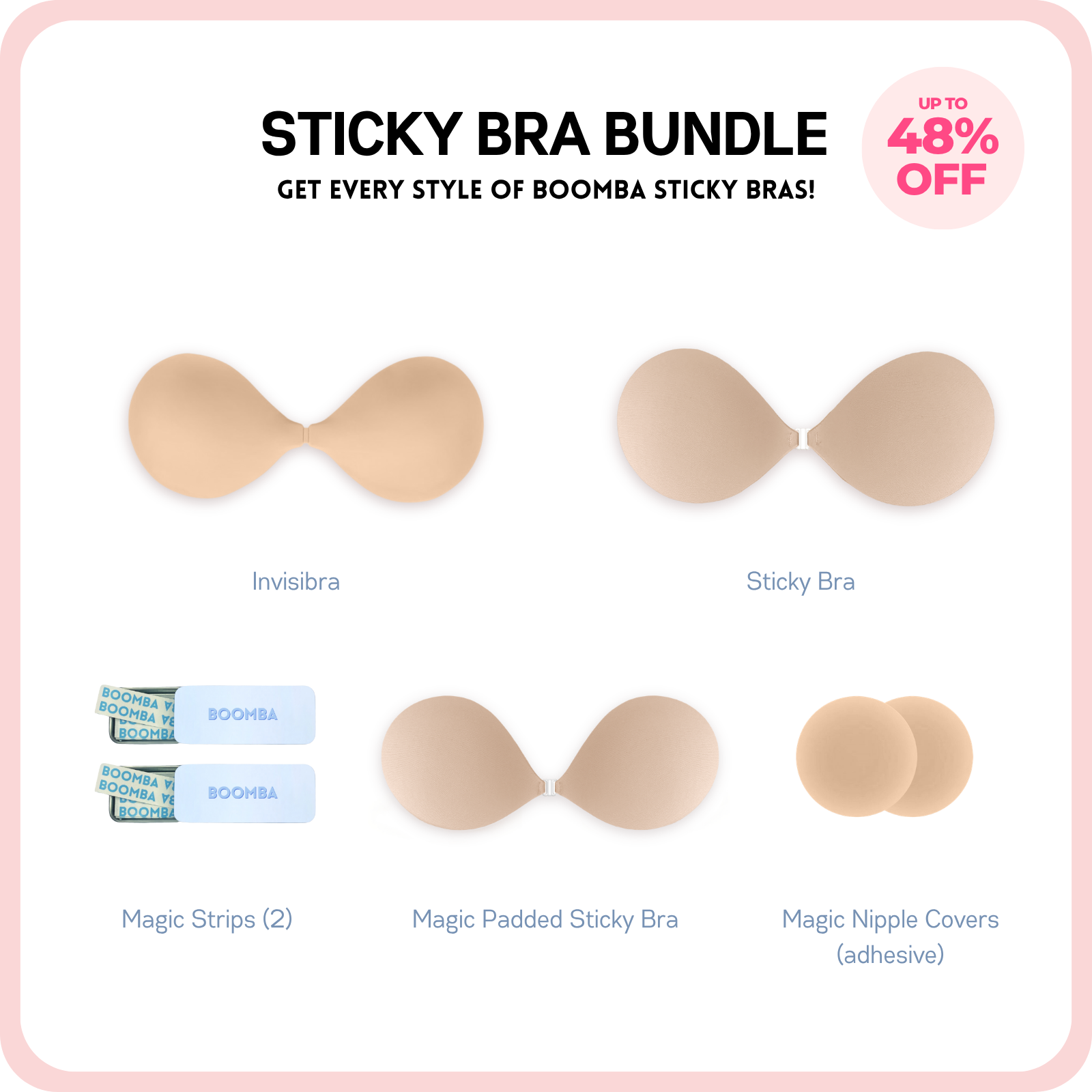 Lingerie Sticky Bra Bundle - Sand