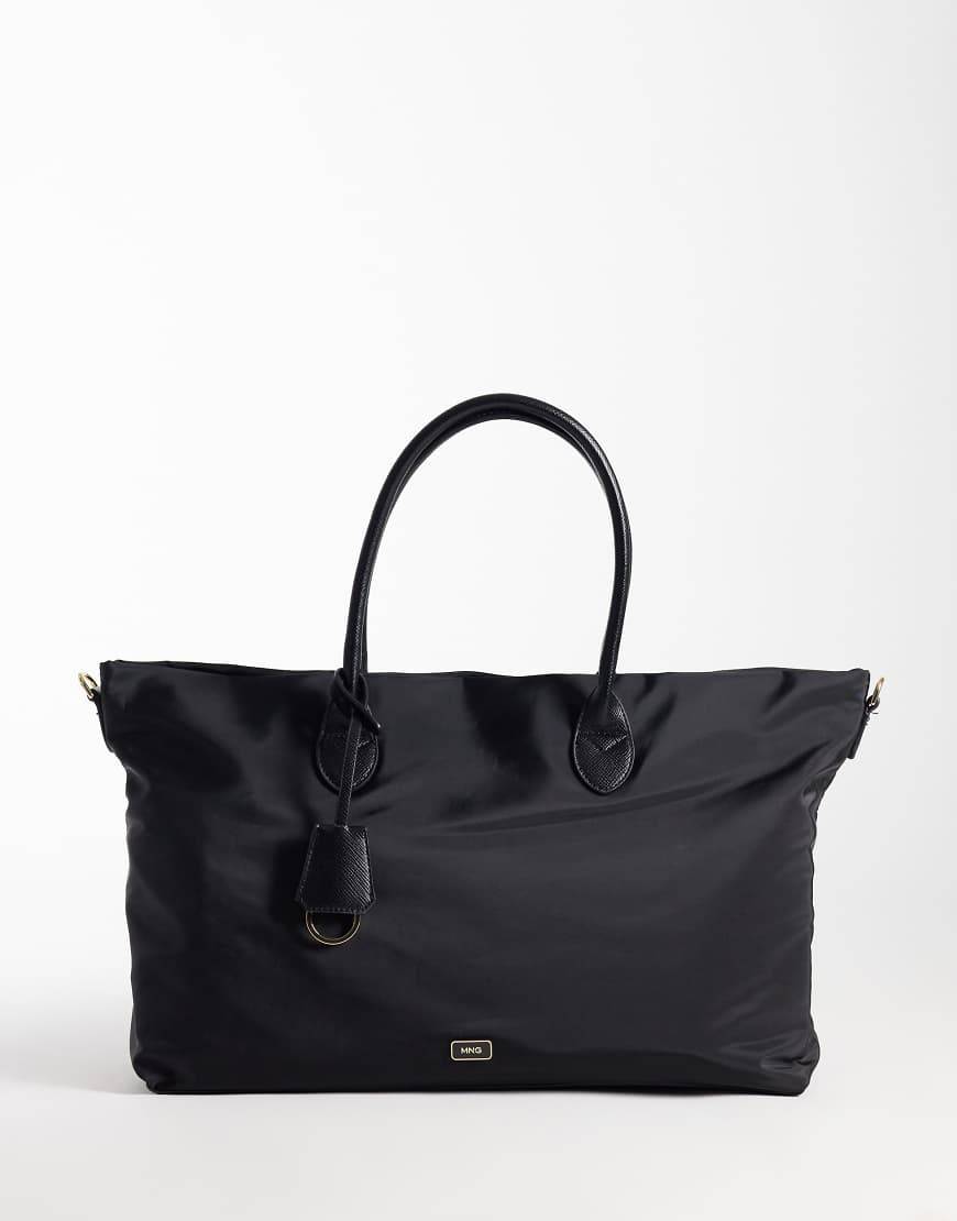 Mango Sort Rektangulær Tote-Taske