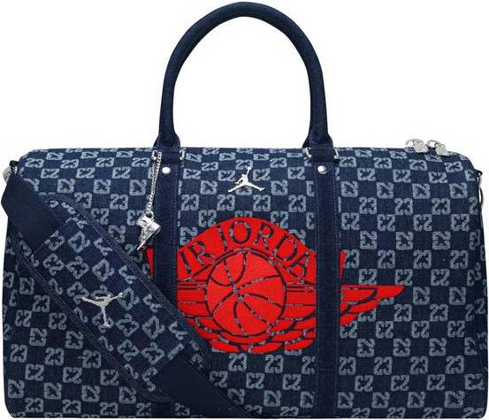 Jordan monogram duffle bag Jordan Monogram Duffel Flight Patch - Blue