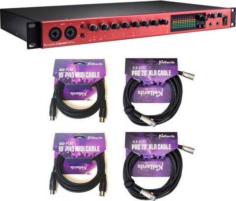 Focusrite audio interface Focusrite Clarett 8Pre Rackmount 18x20 USB-C Audio MIDI Interface Bundle