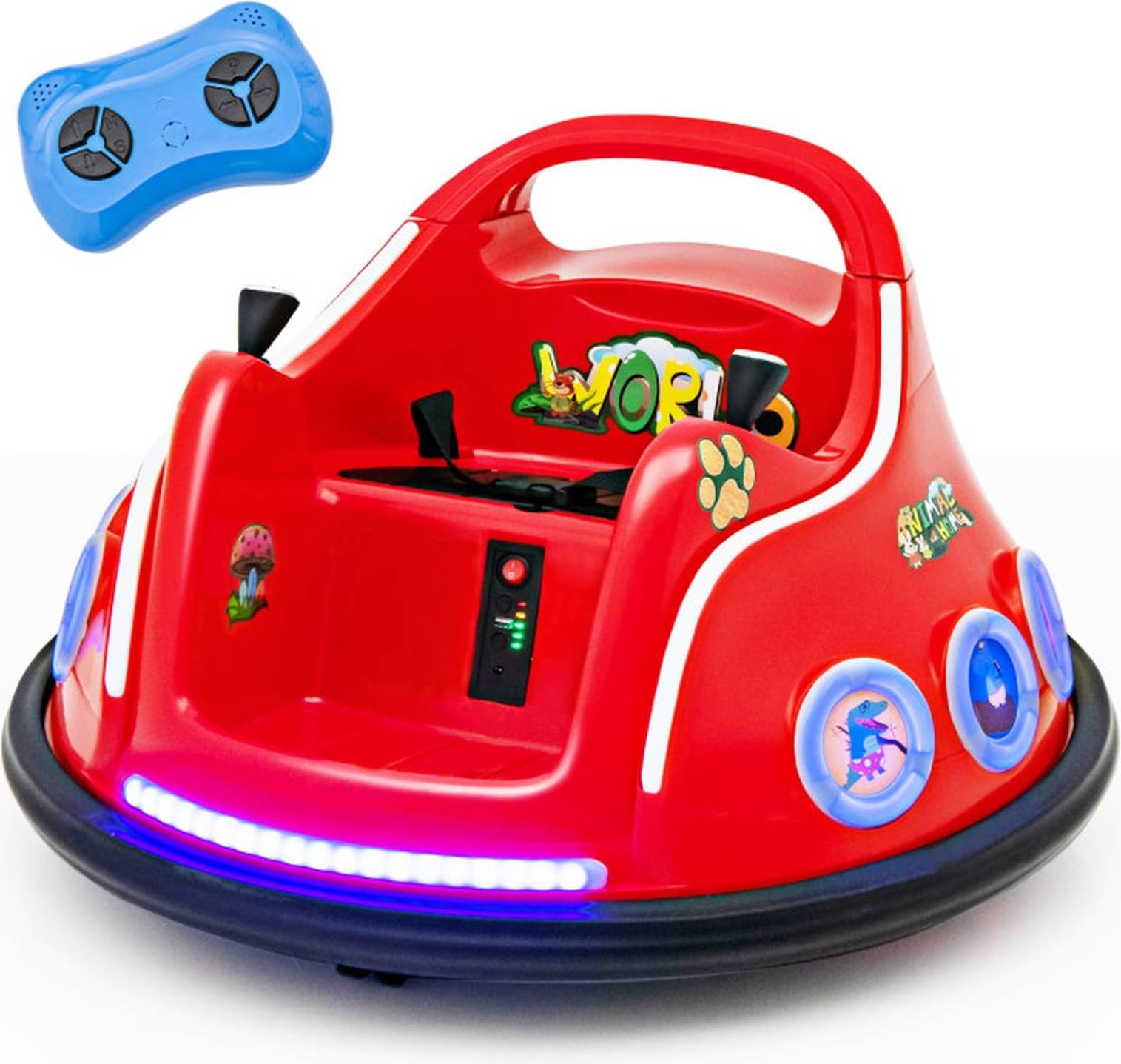 Remote control cars lights Sugift 12V Electric Ride On Car Remote Control Flashing LED Lights Red