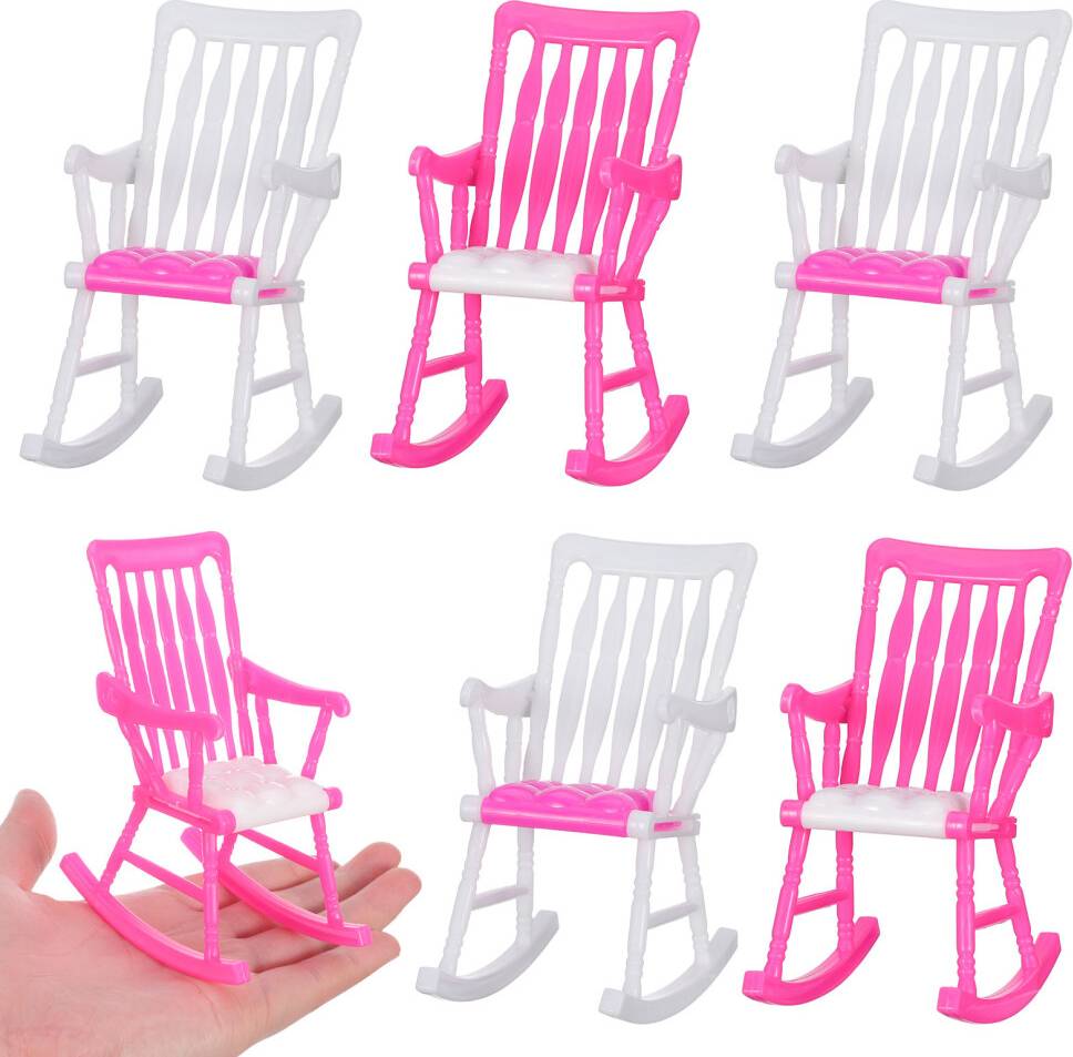 10Pcs Pink Mini Rocking Chair