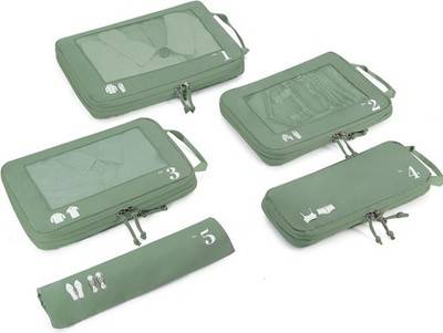Packing cubes Ecohub 5 Set Compression Packing Cubes