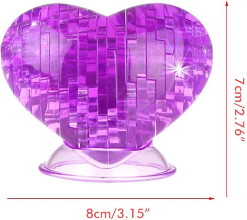 3D Crystal Heart Puzzle Kit