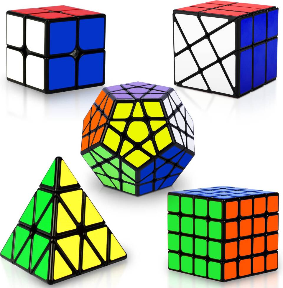 2x2 rubiks cube 5 Pack Speed Magic Cube Set