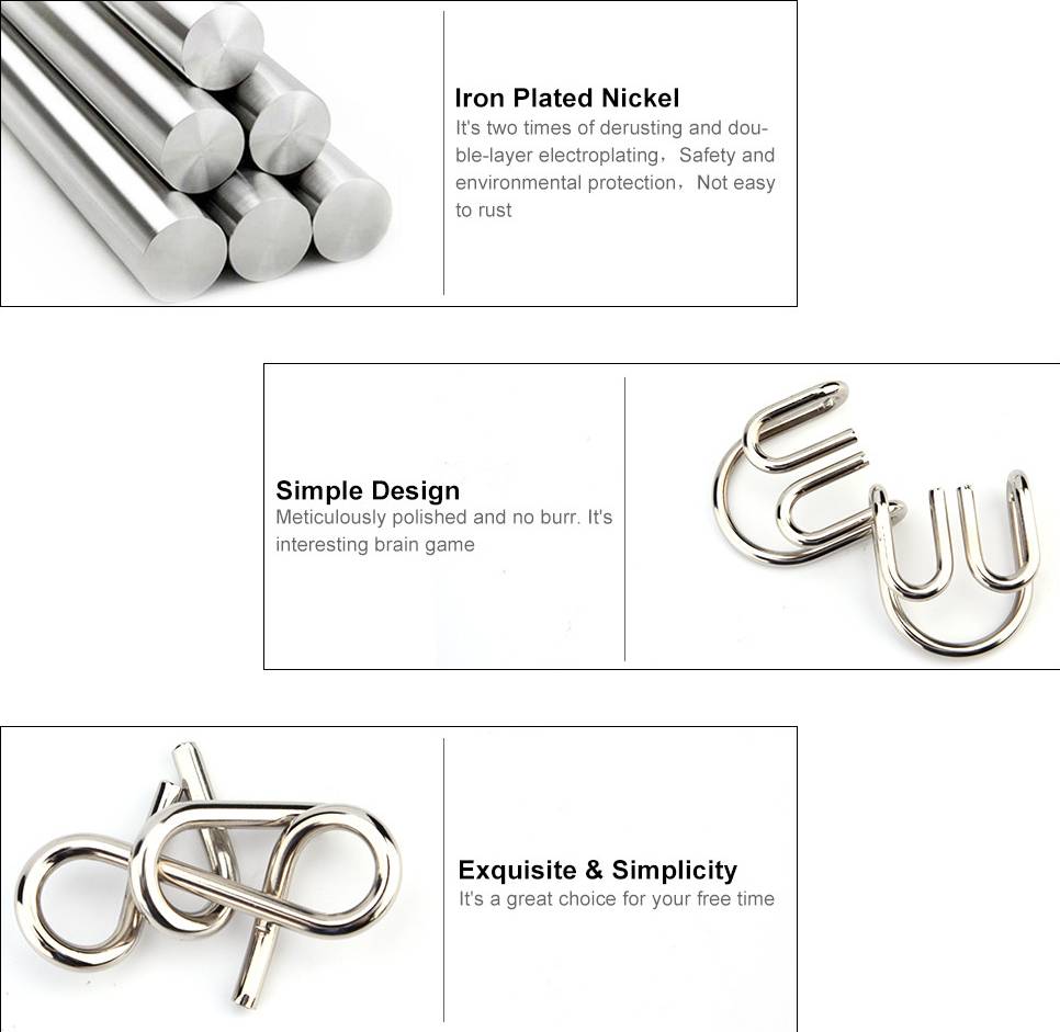 20pcs Metal Wire Puzzles Set