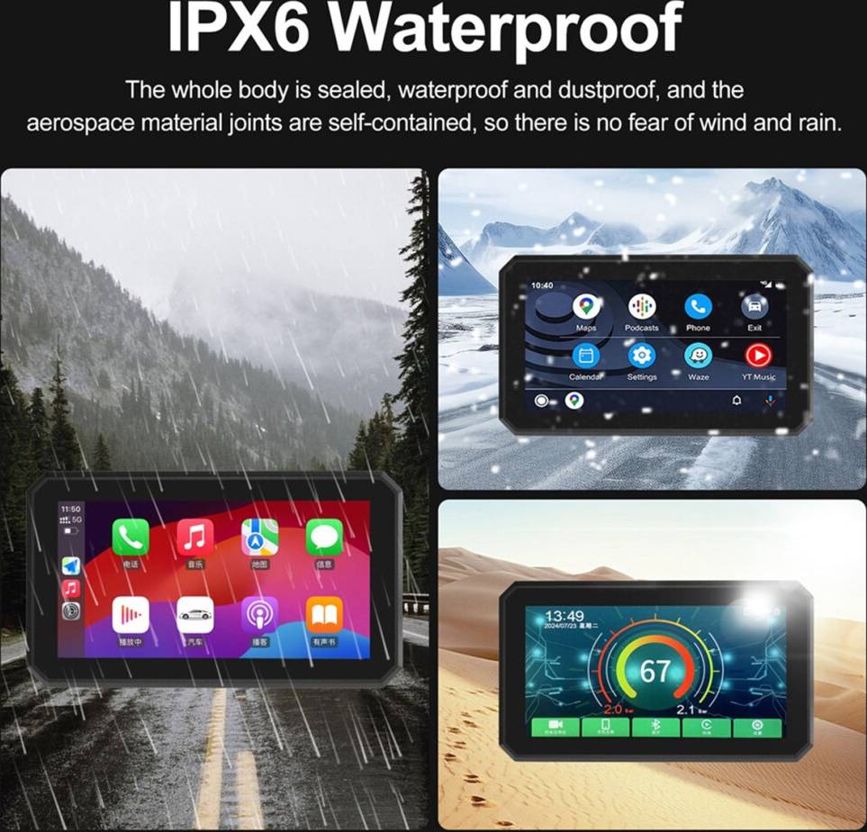 Typecat Navigation 5.5 Inch Waterproof Carplay Wirele Display