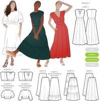 Style Arc Sewing Pattern Trinnie Dress Extension Pack