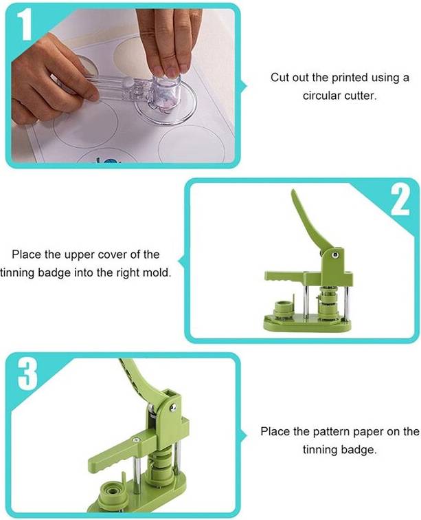 Tlily Button Maker Machine Kit 100 Sets