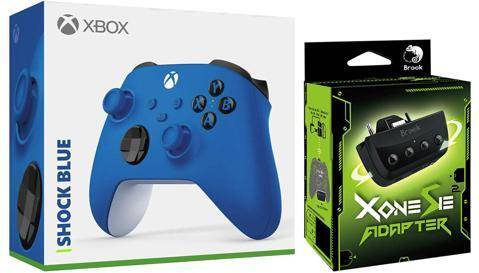 Microsoft Xbox Wireless Controller - Blue with Adapter