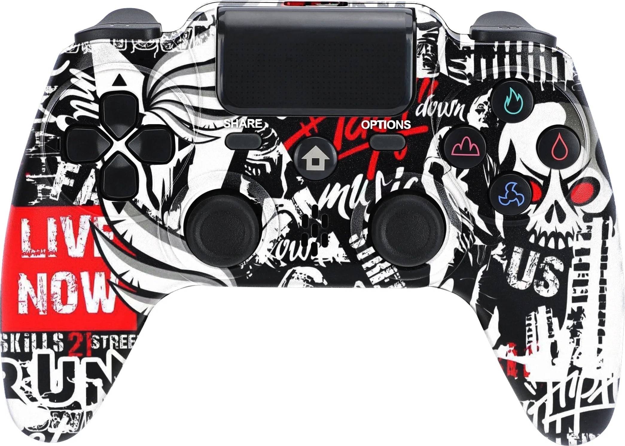 Wireless Controller Compatible P4 Skull